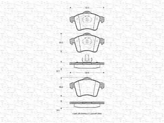Комплект тормозных колодок, дисковый тормоз