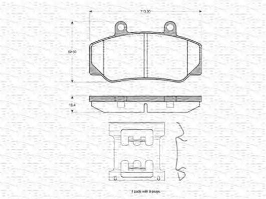 Комплект тормозных колодок, дисковый тормоз