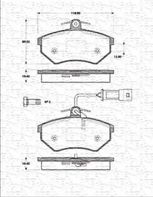 Комплект тормозных колодок, дисковый тормоз