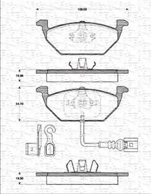 Комплект тормозных колодок, дисковый тормоз