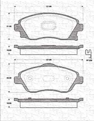 Комплект тормозных колодок, дисковый тормоз