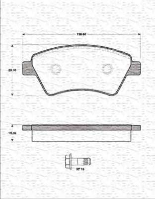 Комплект тормозных колодок, дисковый тормоз