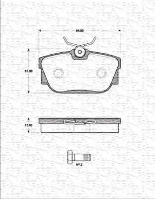 Комплект тормозных колодок, дисковый тормоз