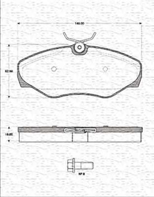 Комплект тормозных колодок, дисковый тормоз