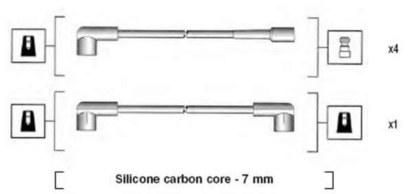 Провід запалювання Lada Niva/Nova/Samara 70-12 (к-кт)