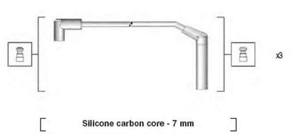 Проводи запалювання Chevrolet Aveo 1.2/Daewoo Matiz 0.8 98- (к-кт)