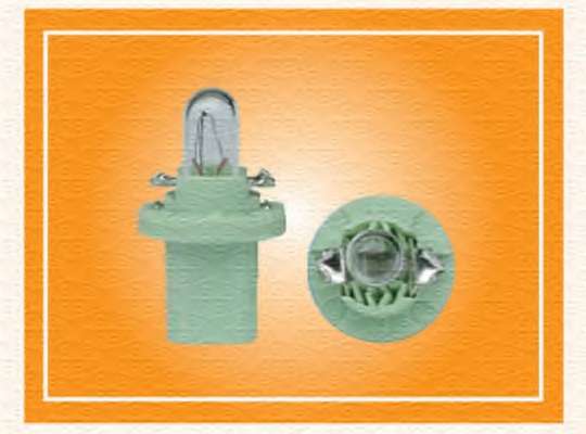 Автолампа 12V 2W BX8.5d (в щиток приладів/зелена)