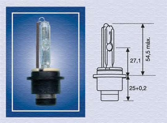 Автолампа D2S 85V 35W P32d-2 Xenon