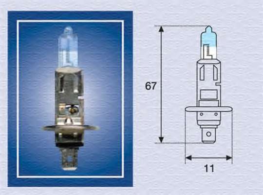 Автолампа H1 12V 55W P14.5s +50% Light