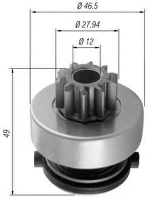 Бендикс стартера MB Sprinter/Vito OM601-646 (z=10) (Bosch)