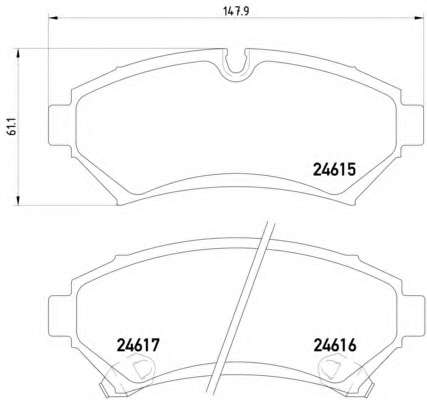 Комплект тормозных колодок, дисковый тормоз