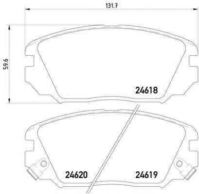 Комплект тормозных колодок, дисковый тормоз