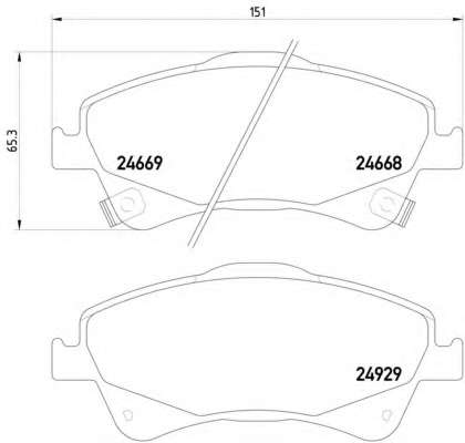 Комплект тормозных колодок, дисковый тормоз