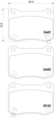 Комплект тормозных колодок, дисковый тормоз