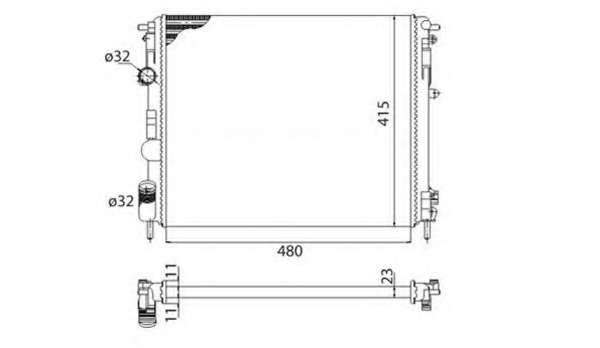 Радиатор, охлаждение двигателя