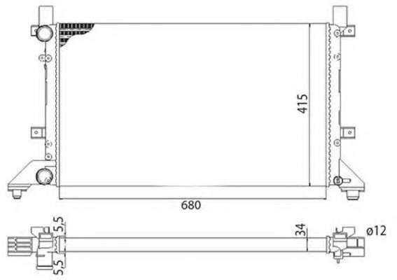 Радіатор охолодження VW LT 2.5-2.8TDI 96- (BMQ521)