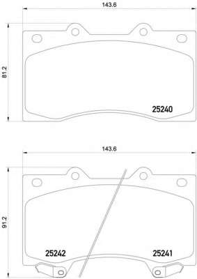 Комплект тормозных колодок, дисковый тормоз