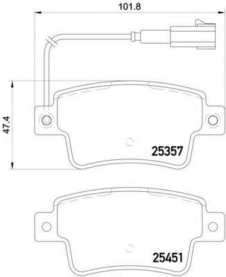 Комплект тормозных колодок, дисковый тормоз