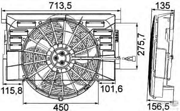 Вентилятор, охлаждение двигателя