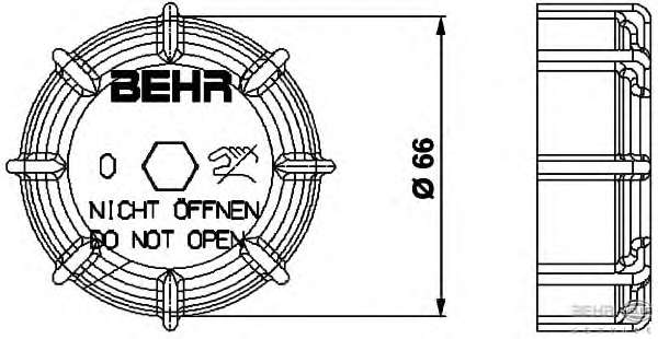 Крышка, резервуар охлаждающей жидкости