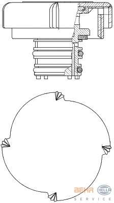 Крышка, резервуар охлаждающей жидкости