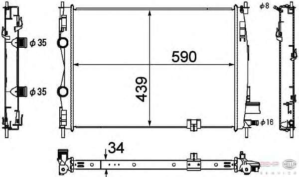 Радиатор, охлаждение двигателя