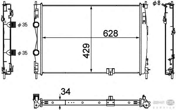 Радиатор, охлаждение двигателя