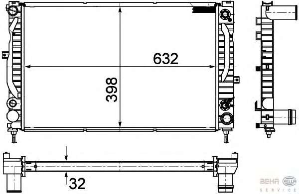 Радиатор, охлаждение двигателя