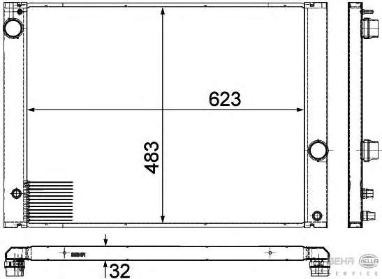 Радиатор, охлаждение двигателя