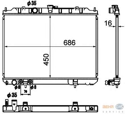 Радиатор, охлаждение двигателя