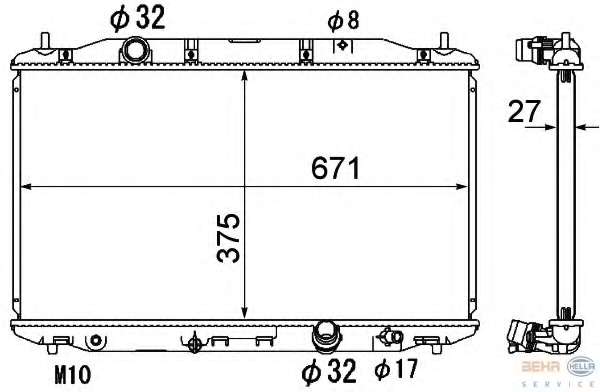 Радиатор, охлаждение двигателя