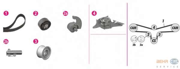 Водяной насос + комплект зубчатого ремня