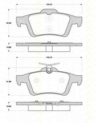 Комплект тормозных колодок, дисковый тормоз
