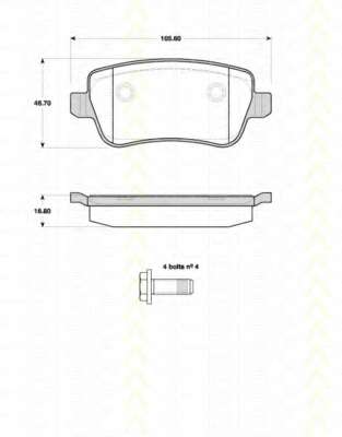 Комплект тормозных колодок, дисковый тормоз
