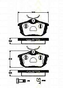 Комплект тормозных колодок, дисковый тормоз