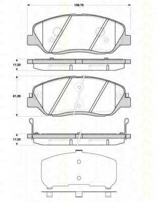 Комплект тормозных колодок, дисковый тормоз