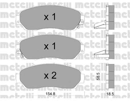Колодки гальмівні (передні) Honda CR-V IV/Crosstour 12-
