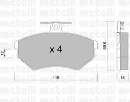 Колодки гальмівні (передні) Seat Cordoba/Ibiza/Toledo 93-02/VW Golf/Passat B2-B4 83-99