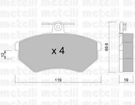 Колодки гальмівні (передні) Seat Ibiza/Cordoba/VW Caddy 95-04/Golf/Passat 88-99/Chery Amulet 10-14