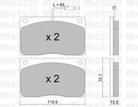 Комплект тормозных колодок, дисковый тормоз