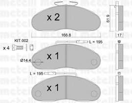 Комплект тормозных колодок, дисковый тормоз