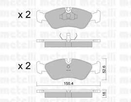 Колодки гальмівні (передні) Opel Astra F 91-01/Vectra A/B 88-03/Kadett E 85-92/Omega A 86-94