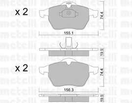 Колодки гальмівні (передні) Opel Astra G 99-02/Vectra B 95-03/Calibra A 91-97/Saab 9-3 98-09