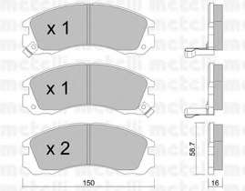 Колодки гальмівні (передні) Citroen C-Crosser 07-/Mitsubishi Outlander/Pajero 98-/Lancer/L400 94-03