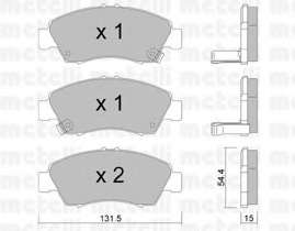 Колодки гальмівні (передні) Honda Civic V/VI 91-01/VIII 10-12/Jazz 02-