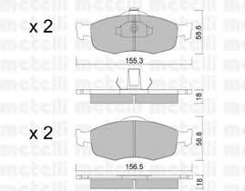 Колодки гальмівні (передні) Ford Mondeo I/II 93-00/Scorpio I/II 85-98