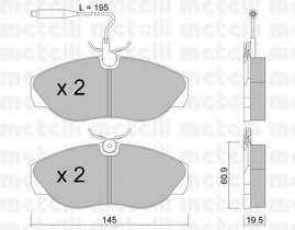 Колодки гальмівні (передні) Citroen Jumper/Fiat Ducato/Peugeot Boxer 94-02 (+датчики)