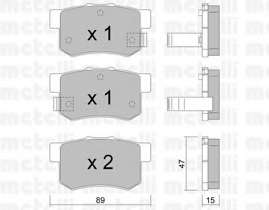 Колодки гальмівні (задні) Suzuki SX4/Swift 06-/Honda Accord 91-93/Civic 95-/Fiat Sedici 06-14