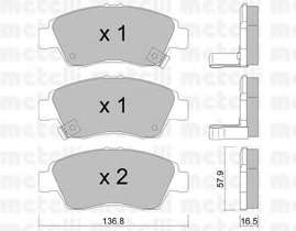 Колодки гальмівні (передні) Honda Civic V/VI/VII 91-05/CRX III 92-98/Jazz 08-14