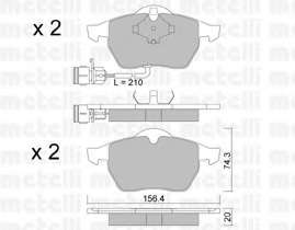 Колодки гальмівні (передні) Audi 100 90-94/Audi A6 94-97 (+датчики)